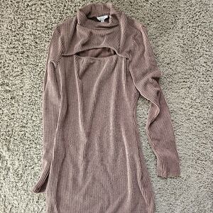 Maternity Ribbed Long Sleeve Dress